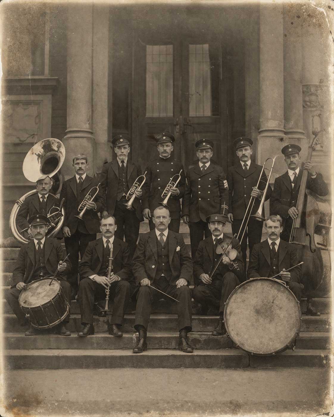 Archival 1912 photograph of the Charleroi Musical Society